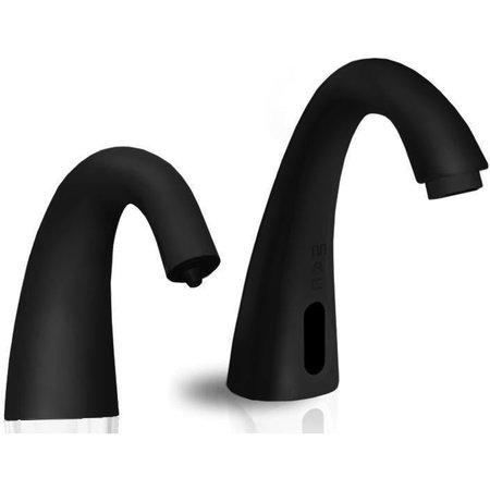MACFAUCETS MP17 Matching pair of faucet and soap dispenser in Matte Black MP17MB